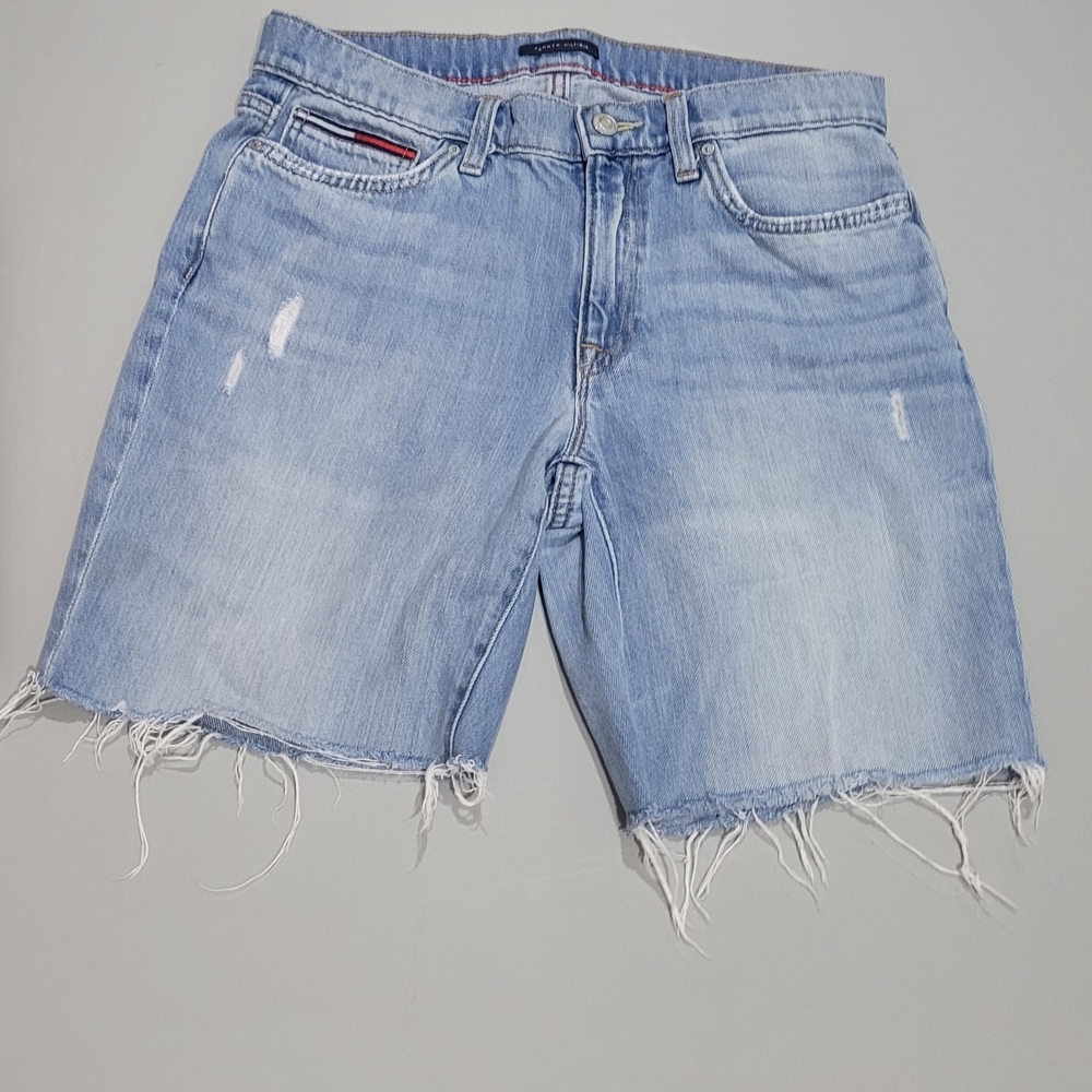 Tommy Hilfiger Light Blue Denim Cutoff Shorts